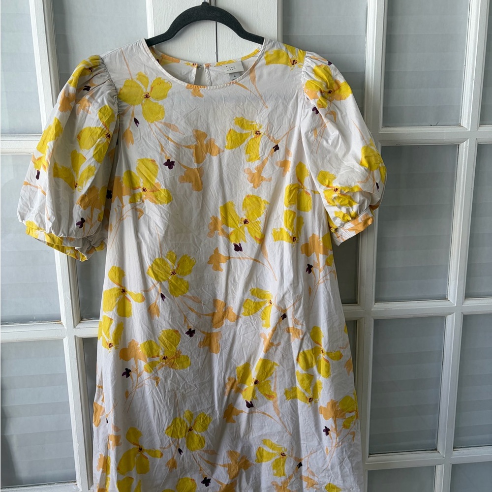 A New Day Yellow Floral Midi Dress